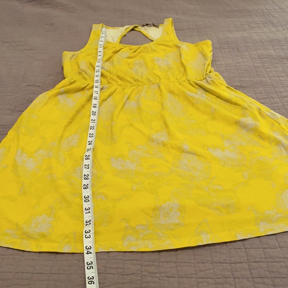 Loft Yellow Cotton Summer Dress Large - Picture 2 of 7